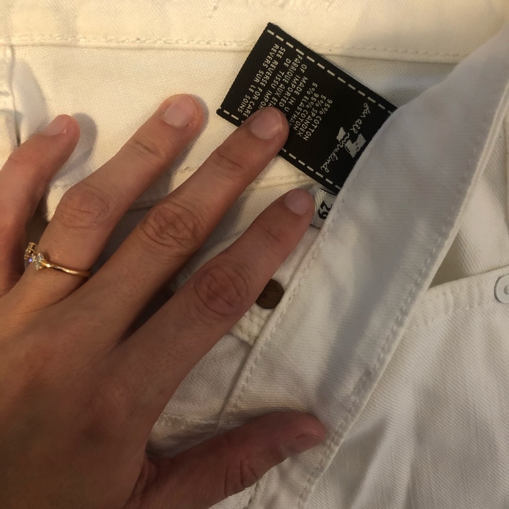 White bell bottom jeans